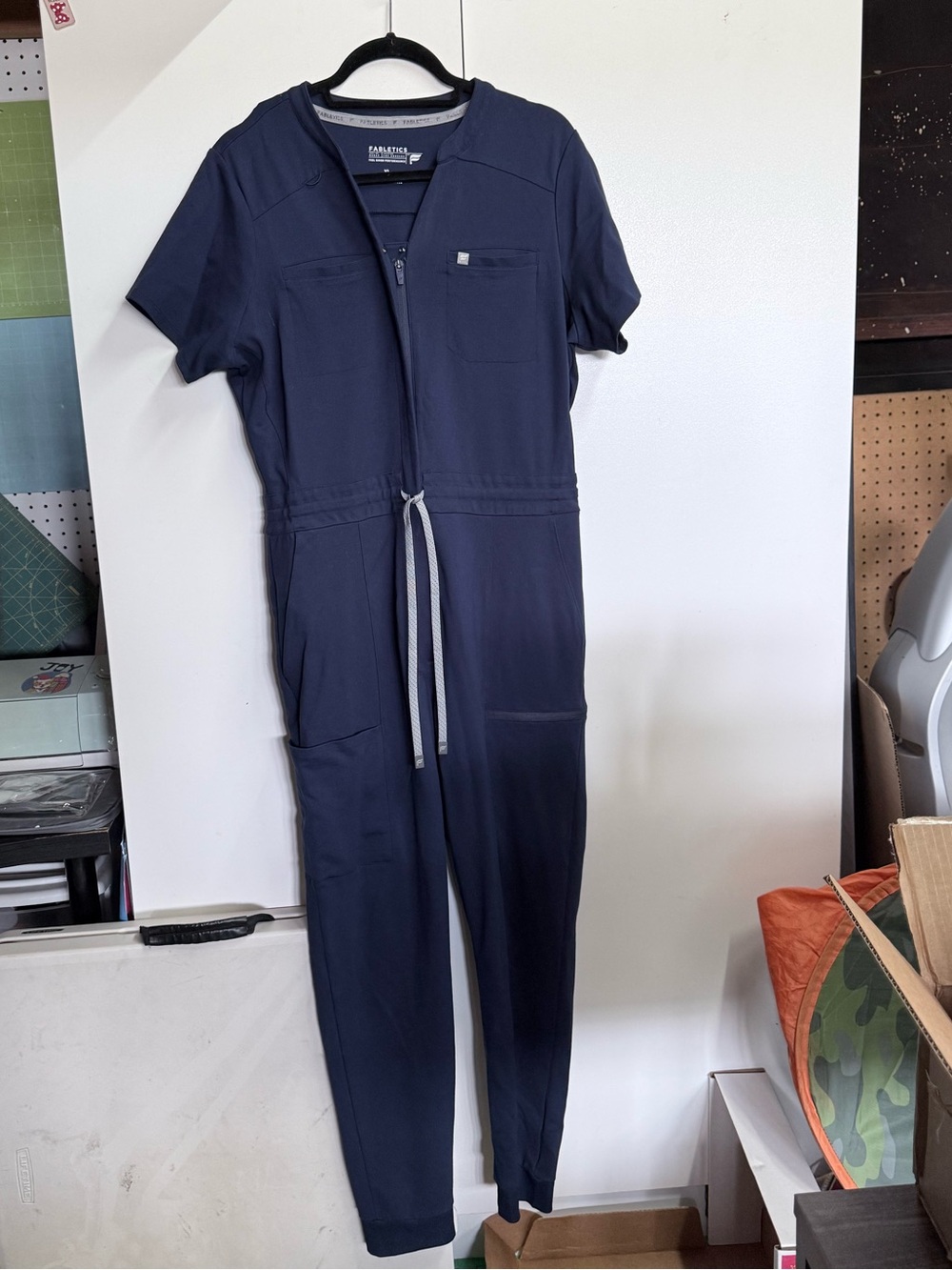 Fabletics XL Navy Scrub Jumpsuit